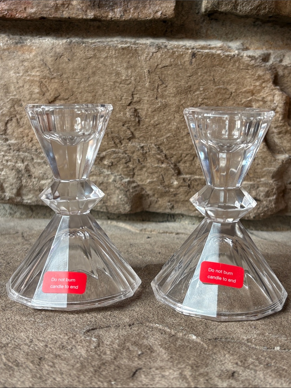 Crystal candle holder